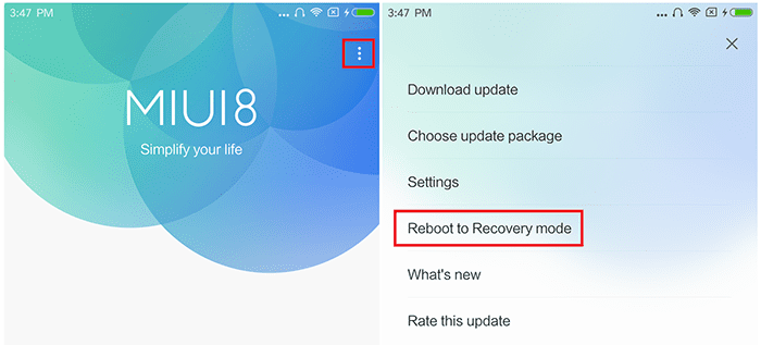 Reboot to Recovery mode