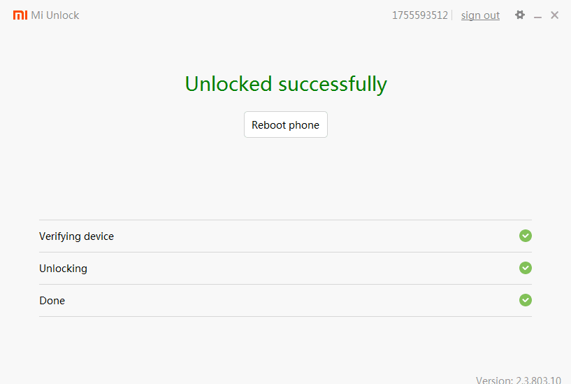unlock bootloader berhasil setelah menunggu 6 hari