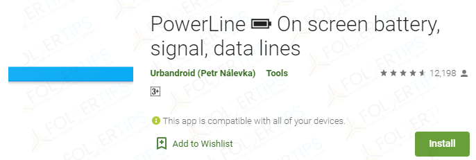 PowerLine: On screen battery, signal, data lines
