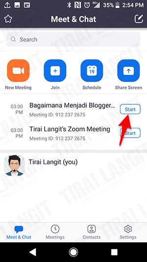 mengatur schedule zoom