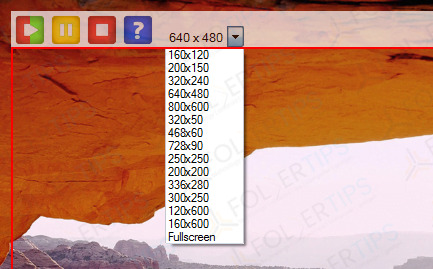 ukuran gambar rekam layar pc format gif