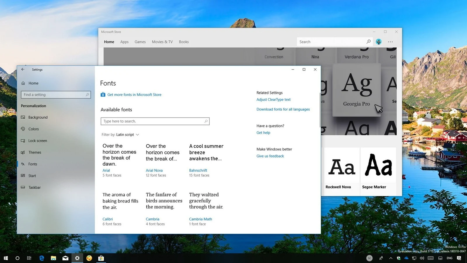 Pada-jendela-yang-terbuka-pilih-menu-Fonts cara menambah font di windows 10