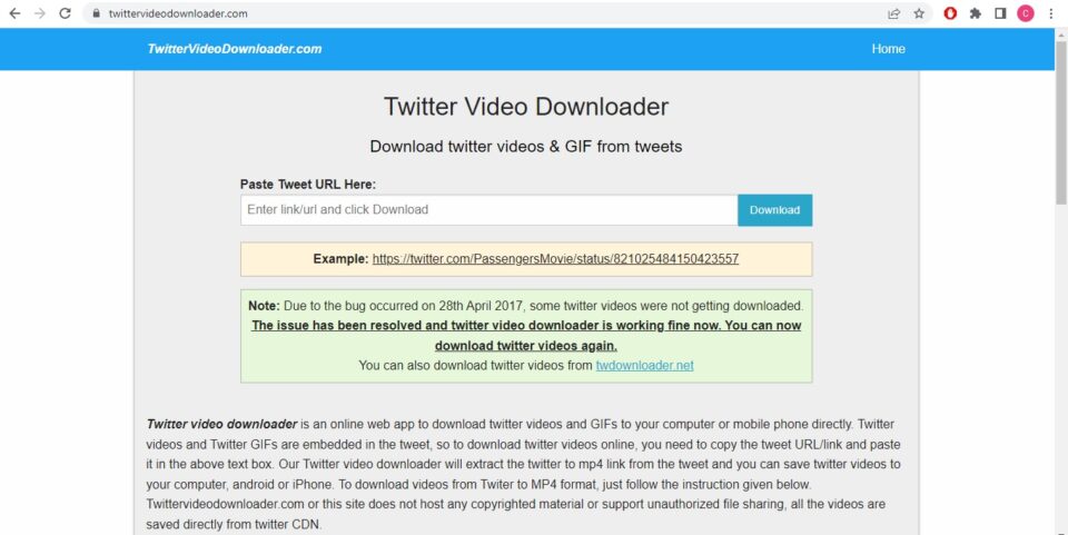 Buka-situs-Twitter-Video-Downloader. cara download video di twitter