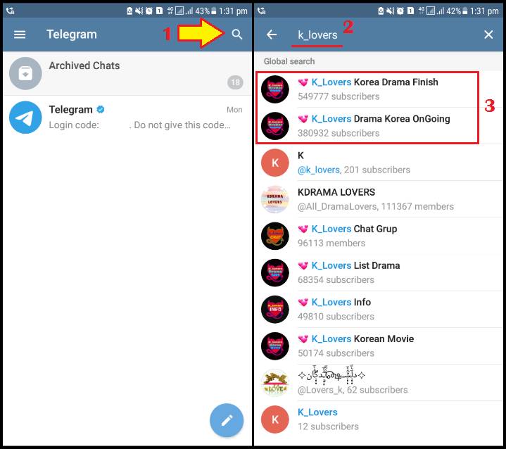 Mencari-Channel cara nonton drakor di telegram iphone