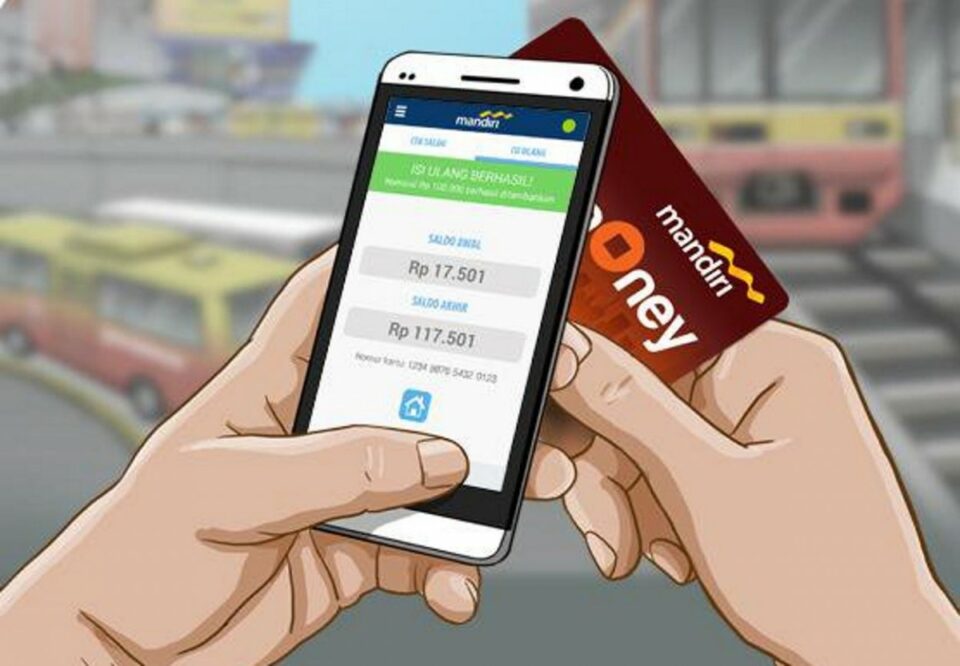 Sisa-saldo-kartu-Anda-akan-muncul-di-layar-handphone Cara cek saldo e-money di iPhone