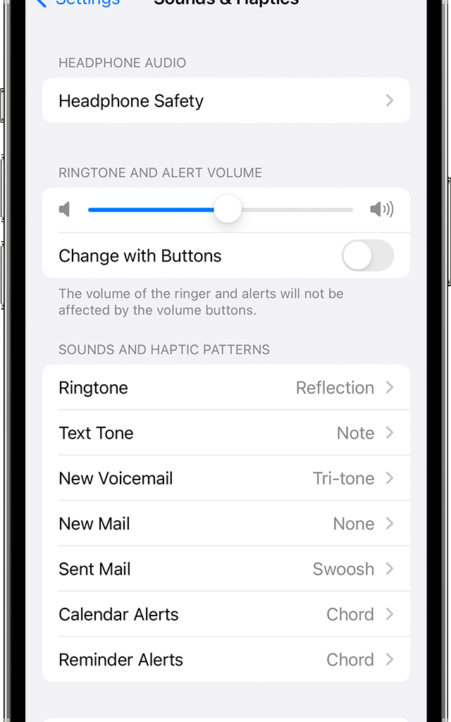 Terdapat-pilihan-pilihan-ringtone-yang-bisa-diganti-di-Vibration-and-Sound-Pattern-seperti-Ringtone-New-Voice-Message-New-Mail-Calender-Reminder-dan-lain-lain cara membuat ringtone di iPhone